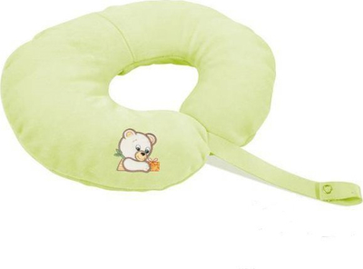 Позиционирачка перница BabyMatex PEPI Green, со плишано мече, зелена