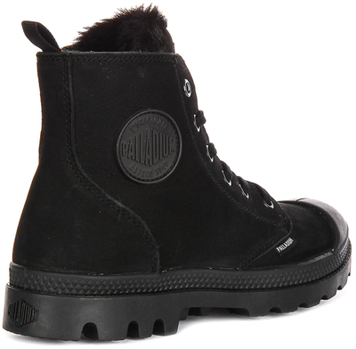Çizme dimri Palladium Pampa Hi Zip, nubuk, të mbushura, të zeza