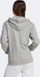 Bluzë me kapuç adidas 3 Stripes Full Zip R HD W, me zinxhir komplet, për goca, gri e hapur