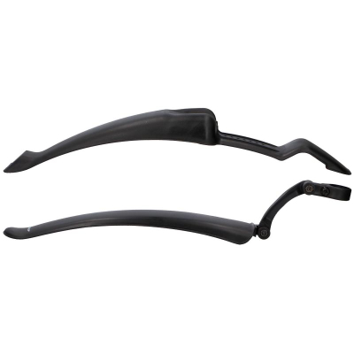 Set mbrojtëse balte biçiklete Dunlop MTB, 24"-26", plastikë, i zi