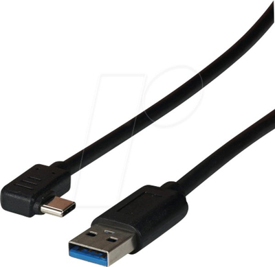 Kabllo USB 3.2 Gen1, Type A në Type C 90°, 0.5 m, 5 Gbit/s, 3 A