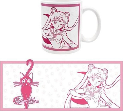 Filxhan ABYstyle: Sailor Moon, 320 ml, i bardhë dhe rozë