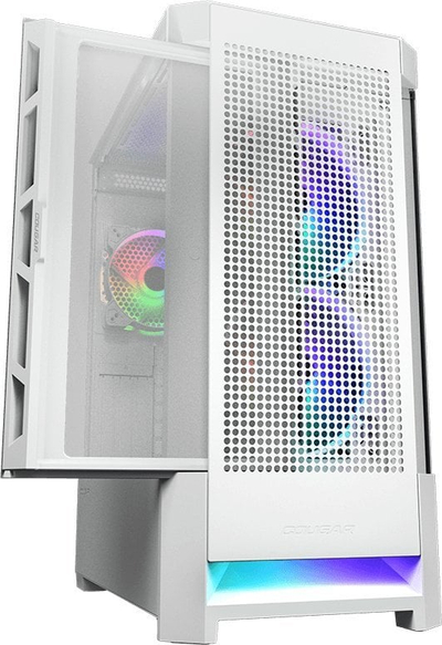 Куќиште за компјутер Cougar Airface RGB, бело, Midi Tower