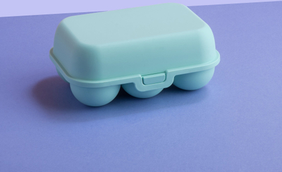 Kuti vezësh Koziol Eggs To Go Mini, për 6 vezë, plastike, e gjelbër