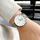 Ora dore Casio MTP-VT03L-7B, analoge quartz, rrip lëkure i gjelbër, display i bardhë