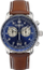 Orë dore Zeppelin 8684 3 LZ127 Graf Zeppelin, kronograf quartz 40mm, rrip lëkure kafe, kornizë argjendtë