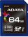 Kartelë memorie ADATA Premier Pro SDXC, 64GB, Class 10 UHS I U3 V30