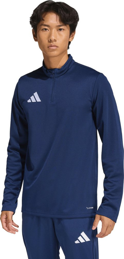 Bluzë stërvitore Adidas Performance Entrada 26, me mëngë të gjata, me zinxhir 1/4, blu e errët