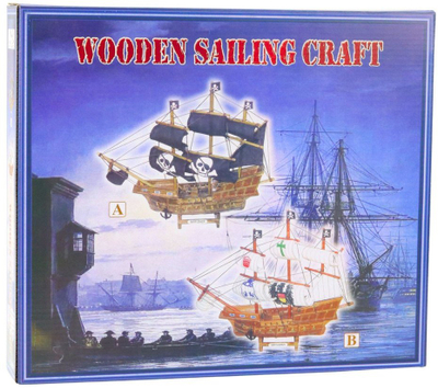 Figurë anije piratësh LEAN Toys Collector Model Ship, për zbukurim, për koleksionistë, me shumë ngjyra
