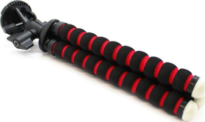 Tripod i përdredhshëm MadMan Flexible Tripod, 29 cm, universal për kamera, i zi me të kuqe
