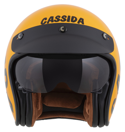 Helmetë moto CASSIDA Oxygen 2.0 Gear, diellore, ECE 22.06, S, verdhë e zezë
