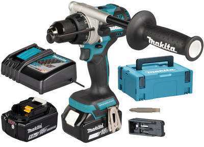 Shpues vidhosës me goditje Makita DHP492RTJ, pa kabëll, me LED, blu