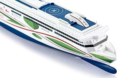 Траект играчка SIKU 1728 Tallink Megastar, размер 1:1000, метал и пластика, бело и сино со зелена