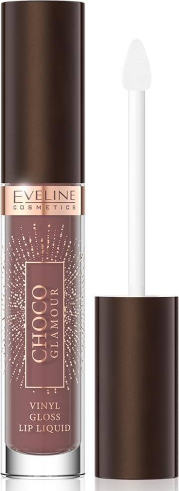 Ruj i lëngshëm Eveline Cosmetics Choco Glamour, hidratues, nuanca 02 Deep Cherry Chocolate, 4.5 ml