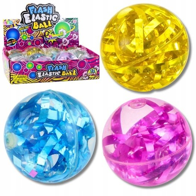 Top lodër gome Elastic Confetti Light-Up, 7 cm, me drita, shumëngjyrësh