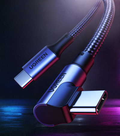 Kabllo USB Ugreen USB C në USB C 70645B, 2 m, 5A, e zezë