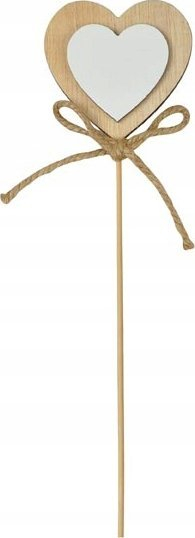 Ornament druri MFP Wooden Heart, zemër druri, 28 cm, ngjyrë natyrale