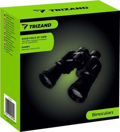 Бинокул Trizand 10x50 mm, поле на видливост 168 m, црни