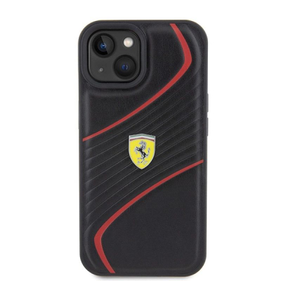 Mbrojtëse telefoni Ferrari FEHCP15SPTWK për iPhone 15 6.1", hardcase, e zezë