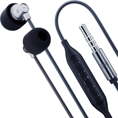Kufje in-ear 3mk me kabllo, Jack 3.5 mm, me mikrofon, me telekomandë, të zeza