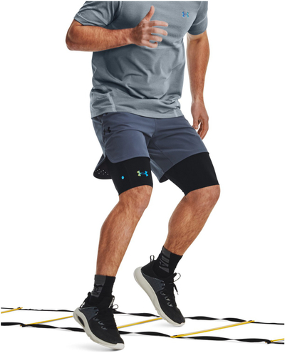 Спортски шорц Under Armour Vanish Elite за мажи, стретч материјал, сив