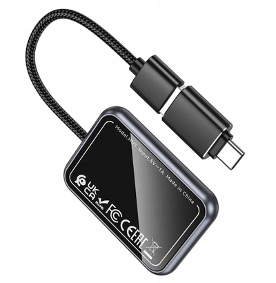 Adapter CarPlay pa tela Hoco HU1, USB A dhe USB C, i zi