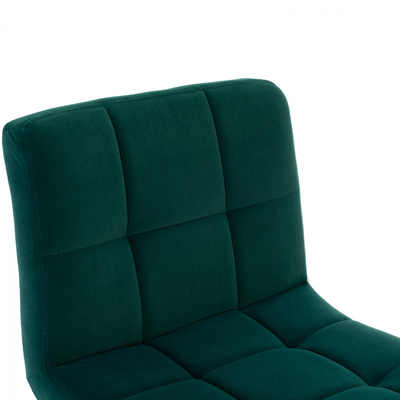 Stol bari Diana velvet + metal (HM202.13), gjelbër/ zezë