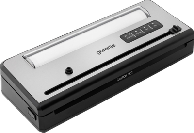 Aparat vakumimi Gorenje VS110BE, funksion mbyllje me vakum, i argjendtë