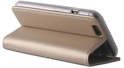 Kapak magnetik tip libër për Nokia 9, me xhepa, ngjyrë ari