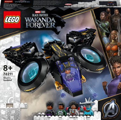 Lodër LEGO Marvel Shuri's Ship 76211, set ndërtimi, 355 pjesë, shumëngjyrëshe