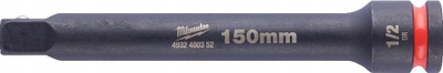 Zgjatues goditës Milwaukee Shockwave 4932480352, 1/2", 150mm, i zi