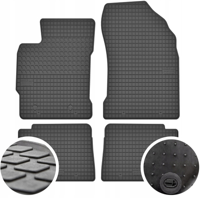 Tapeta gome për makinë Toyota Auris I II Corolla X E14 E15, set 4 copë, ngjyrë e zezë