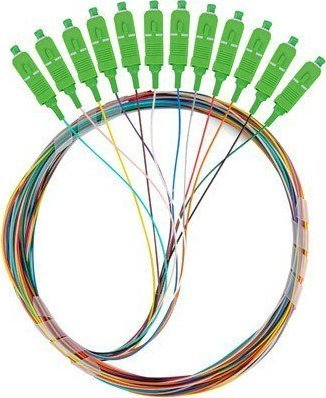 Pigtail fibër optike SM Easy Strip, SC/APC, 9/125 G657A1, 12 copa nga 2m, me ngjyra të ndryshme