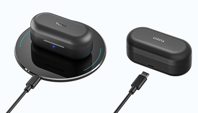 Kufje wireless TOZO T12S, in ear, Bluetooth 5.3, IPX8, të zeza