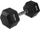 Hantel gome HMS Hex Pro, 22.5 kg, gjashtëkëndor, i zi