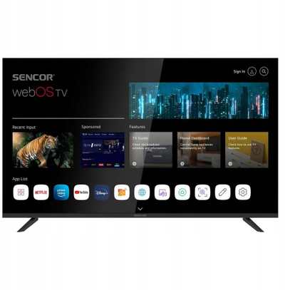 Паметен телевизор Сencor SLE 43US804B, 43", 4K Ultra HD, црн