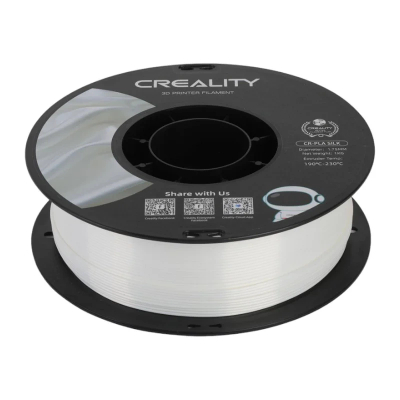 Filament 3D Creality CR-PLA Silk, 1.75mm, 1kg, i bardhë