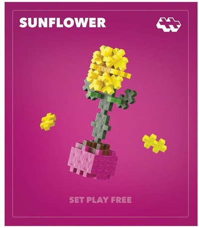 Сет за градба Dante Creative Building Bricks Sunflower, 50 парчиња, играчка за деца, разновидно обоена
