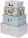 Set kuti ruajtjeje Home&amp;Styling, 4 copë, madhësi të ndryshme, shumëngjyrëshe