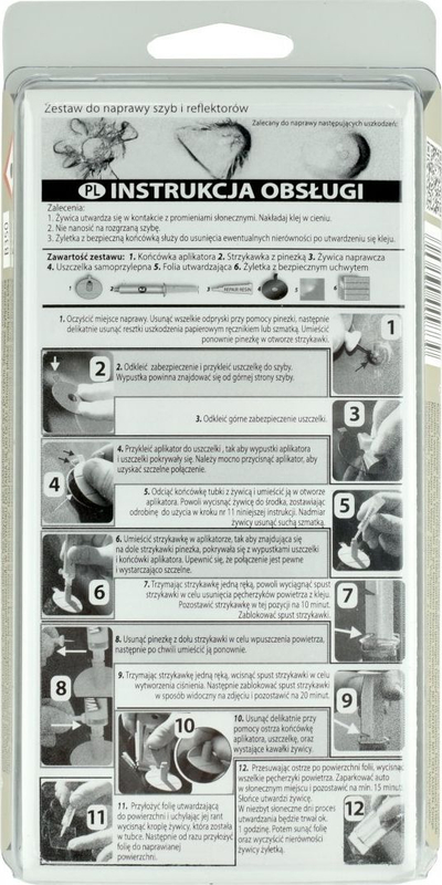 Set për ndreqje xhami makine K2 Glass Doctor, transparent