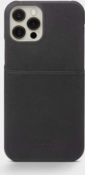 Kllëf telefoni Trunk Leather për iPhone 12 Pro Max, lëkurë, me xhep karte, ngjyrë e zezë