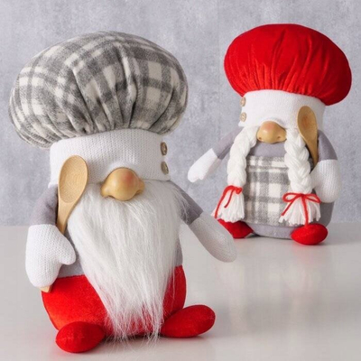Figurinë tekstile dekorative Cooky Chef, 28 cm, shumëngjyrëshe