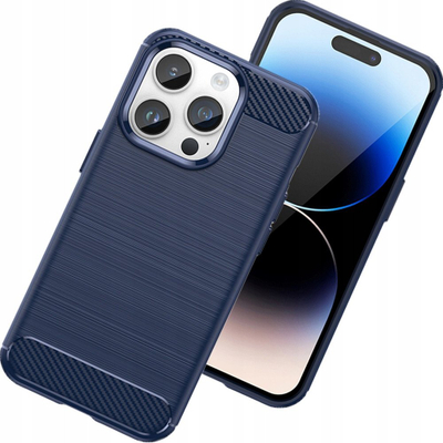 Mbulesë telefoni Armor për iPhone 14 Pro Max, TPU, teksturë karboni, e zezë