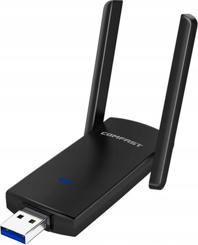 Адаптер Вифај УСБ без марка, 1300Mbps, опсег 2.4GHz и 5GHz, црн
