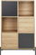 Raft librash Beliani MOINES, 135cm, MDF me këmbë metal, dru natyral edhe i zi