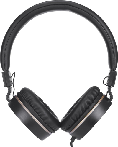 Kufje me mikrofon HP DHH-1206, stereo, me kontroll volumi, 3.5mm, zi ari