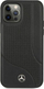 Mbrojtëse telefoni Mercedes-Benz Hard Case, për iPhone 12 Pro Max, lëkurë natyrale, e zezë