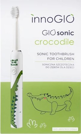 Furçë dhëmbësh elektrike InnoGIO GIOSonic Crocodile, sonike, për kalamaj 3–12 vjeç, jeshile