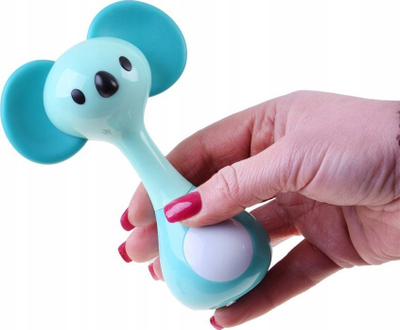 Lodër zhurmuese për bebe Hola Mini Rattle Koala, me drita, me muzikë, ngjyrë blu