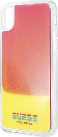 Kapak telefoni Guess Glow in the Dark për iPhone X/Xs, TPU, sand pink